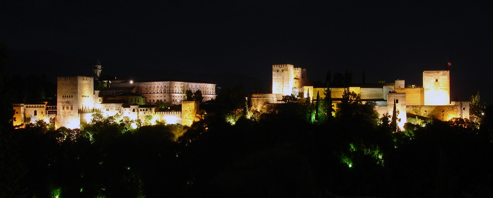 [-Panorámica-] Alhambra, الحمراء (Al-Hamra, La Roja), Granada (España)